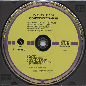 Speaking In Tongues Talking Heads Rare