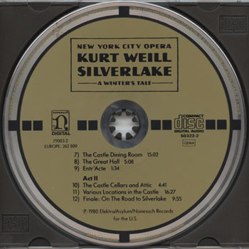 New York City Opera-Weill, Kurt: Silverlake