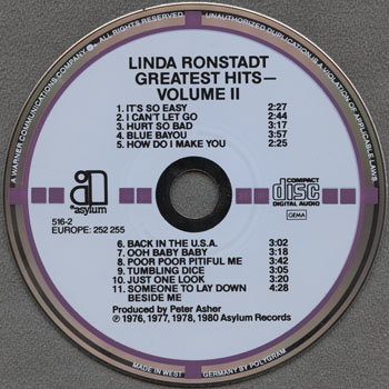 Target CDs / Ronstadt, Linda : Greatest Hits Volume Two